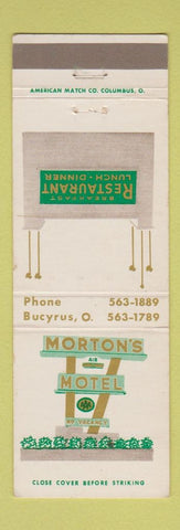 Matchbook Cover - Morton's Motel Bucyrus OH