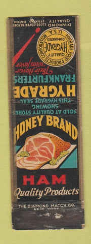 Matchbook Cover - Hygrade Frankfurters Hot Dogs Ham DQ WORN