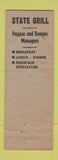 Matchbook Cover - State Grill Inglewood CA