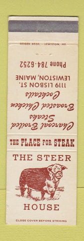 Matchbook Cover - The Steer House Lewiston ME