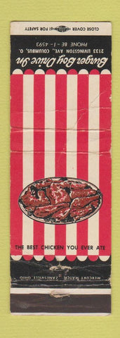 Matchbook Cover - Burger Boy Drive In Columbus OH WORN