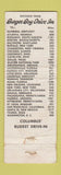 Matchbook Cover - Burger Boy Drive In Columbus OH WORN