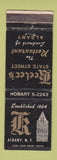 Matchbook Cover - Keeler's Restaurant Albany NY WEAR