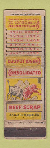 Matchbook Cover - Consolidated Beef Philadelphia PA UNIVERSAL LONG WORN