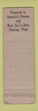 Matchbook Cover - Consolidated Beef Philadelphia PA UNIVERSAL LONG WORN