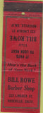 Matchbook Cover - Bill Rowe Barger Roseville CA Star WORN
