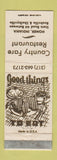Matchbook Cover - Country Fare Restaurant Homer IN WEAR