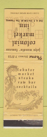 Matchbook Cover - Colonial Market Inn WORN