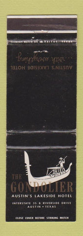 Matchbook Cover - The Gondolier Hotel Austin TX WORN