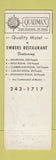 Matchbook Cover - Embers Restaurant Carlisle PA WEAR