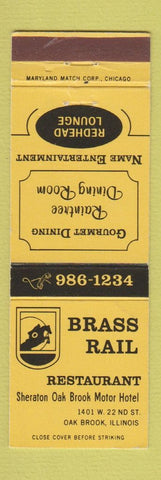 Matchbook Cover - Brass Rail Restaurant Oak Brook IL