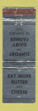 Matchbook Cover - Farmers State Bank Saupaca WI Dairy Butter Cheese
