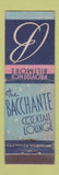 Matchbook Cover - Providence RI Biltmore Hotel Bacchante Lounge WEAR