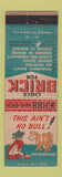 Matchbook Cover - Build With Brick WEAR