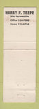Matchbook Cover - Lott Hunt Harry Teepe Real Estate Dellwood MO