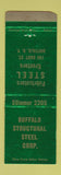 Matchbook Cover - Buffalo Structural Steel NY WEAR