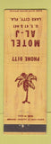 Matchbook Cover - Motel Al J Lake City FL