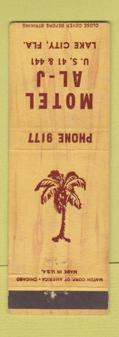 Matchbook Cover - Motel Al J Lake City FL