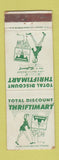 Matchbook Cover - Total Discount Thrifimart Grocery WEAR PA MD