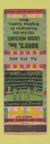 Matchbook Cover - Dorr's Liquor Stores Brighton Centre MA WEAR