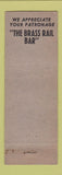 Matchbook Cover - The Brass Rail Bar Sioux Falls SD girlie low phone #