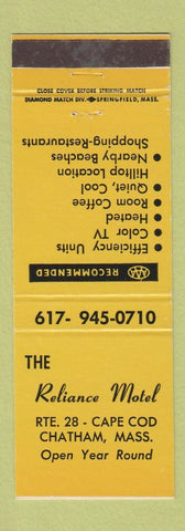 Matchbook Cover - Reliance Motel Chatham MA