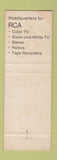 Matchbook Cover - RCA Sorrell's Refrigeration Electric Seneca SC