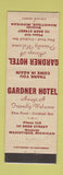 Matchbook Cover - Gardner Hotel Manistique MI