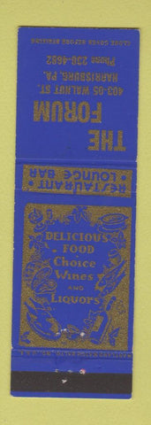 Matchbook Cover - The Forum Harrisburg PA