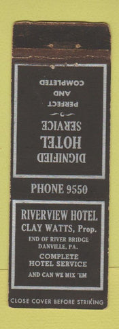 Matchbook Cover - Riverview Hotle Danville PA WEAR