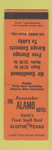 Matchbook Cover - Alamo Hotel Austin TX WEAR