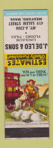 Matchbook Cover - J De Leo Sons Flooring Medford MA
