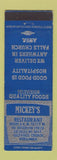 Matchbook Cover - Mickey's Restaurant East Falls Church VA