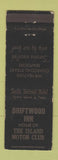 Matchbook Cover - Driftwood Inn Island Motor Club Padre Island TX Sandy Retreat