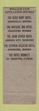 Matchbook Cover Stephen Decatur Hotel Dixie Hotel Bainbridge Gainesville GA WORN