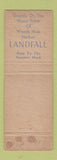 Matchbook Cover - Landfall Woods Hole MA WEAR