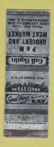 Matchbook Cover - P&M Grocery Meat Market Indianapolis IN WEAR