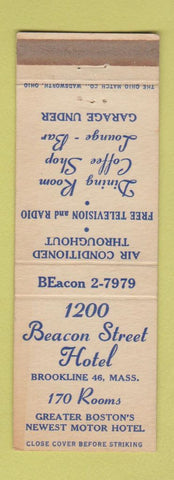 Matchbook Cover - 1200 Beacon Street Hotel Boston MA WEAR