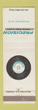 Matchbook Cover - Precision Grinding Wheel Philadelphia PA
