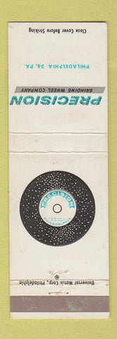 Matchbook Cover - Precision Grinding Wheel Philadelphia PA