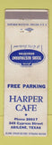 Matchbook Cover - Harper Cafe Abilene TX WEAR