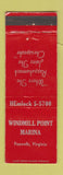 Matchbook Cover - Windmill Point Marina Foxwells VA