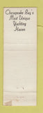 Matchbook Cover - Windmill Point Marina Foxwells VA