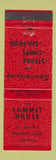Matchbook Cover - Summit House Branford CT