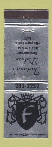 Matchbook Cover - Fortuna's Deluxe Restaurant Niagara Falls NY