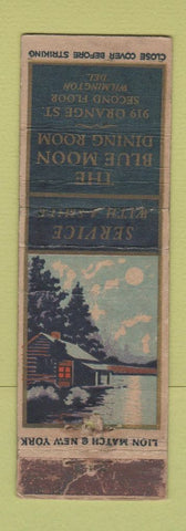 Matchbook Cover - Blue Moon Dining Room Wilmington DE WORN