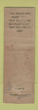 Matchbook Cover - Blue Moon Dining Room Wilmington DE WORN