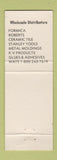 Matchbook Cover - Oxford Ceramic Tile Insulation and Supply Manitowoc WI