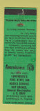Matchbook Cover - Free State Inn Lunenburg Court House VA Perkins Americana WEAR