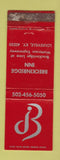 Matchbook Cover - Breckenridge Inn Louisville KY WORN